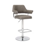 Cortez Dark Grey Faux Leather Gas Lift Bar Stool, 2 Pack - Image 6