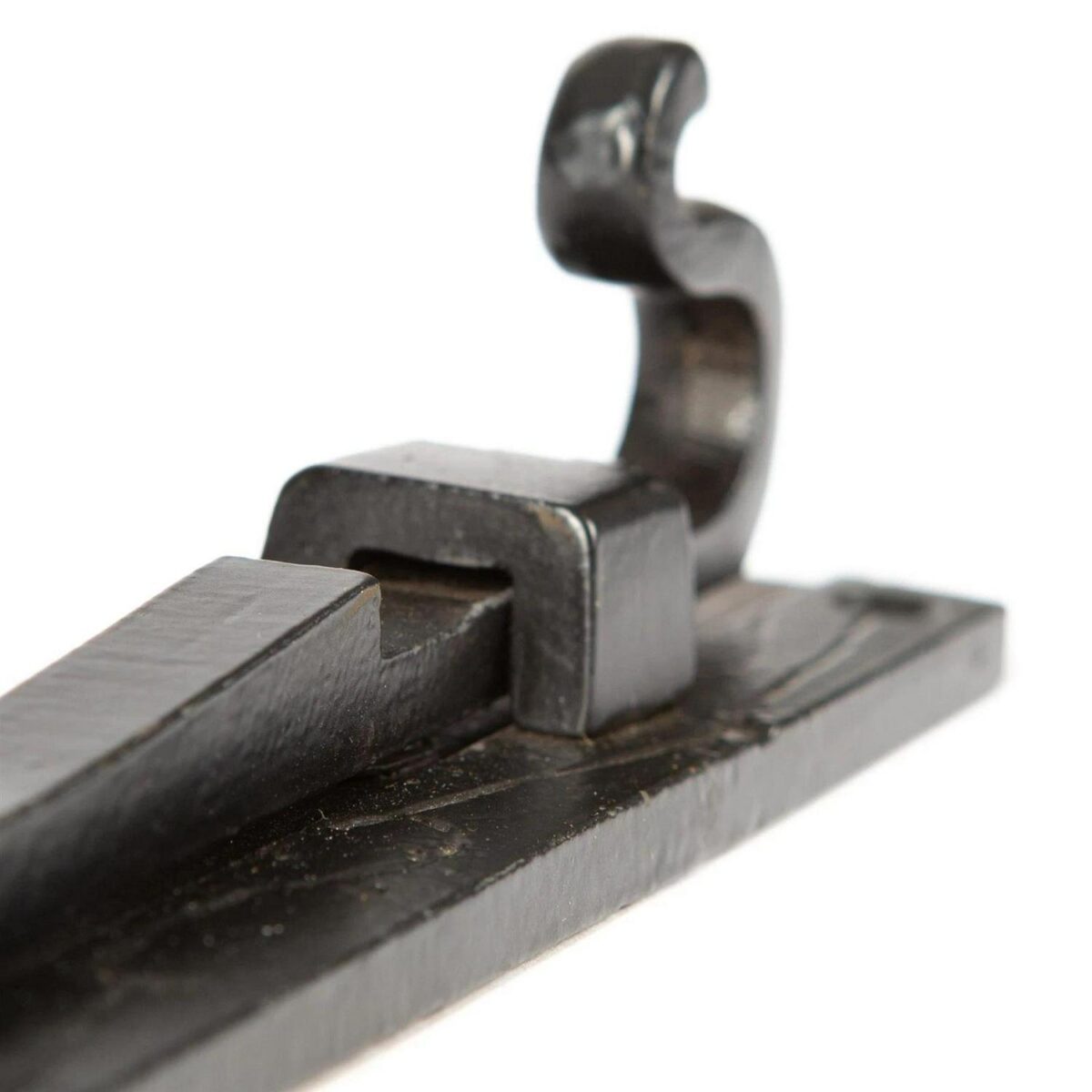 Cranked Shepherd's Crook Bolt Cast Iron Antique Door Bolts W145mm Black - Image 3