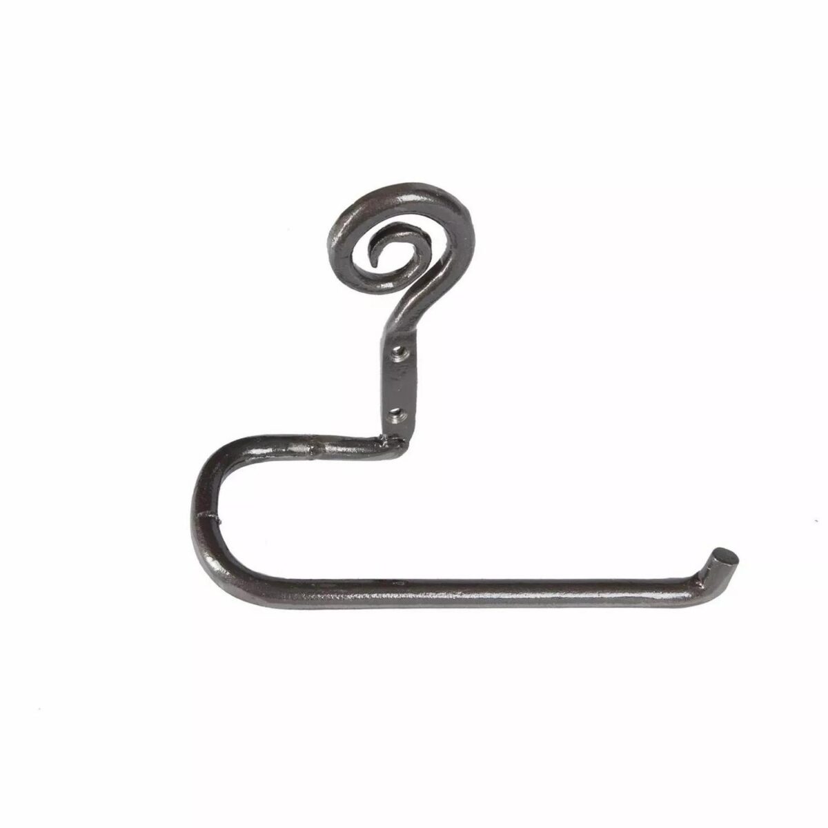 Curly Iron Toilet Roll Holder Vintage Antique Style Wall Mounted W180mm Raw - Image 1