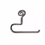 Curly Iron Toilet Roll Holder Vintage Antique Style Wall Mounted W180mm Raw