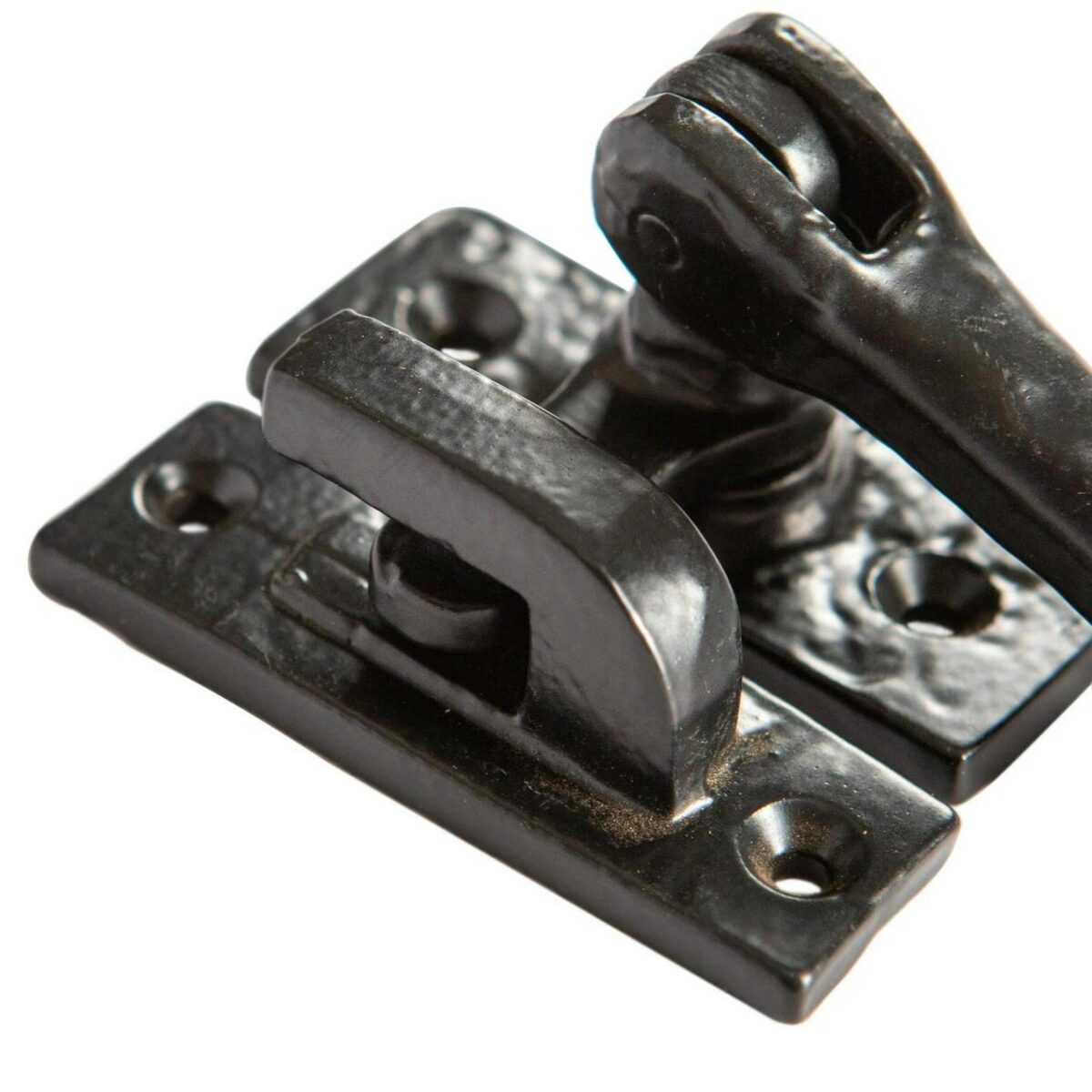 Curly Tail Window Fastener - Right Handed Cast Iron Antique W46mm x H108mm Black - Image 2