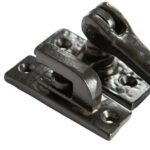 Curly Tail Window Fastener - Right Handed Cast Iron Antique W46mm x H108mm Black - Image 2