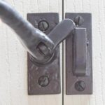 Curly Tail Window Fastener - Right Handed Cast Iron Antique W46mm x H108mm Black - Image 7