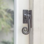 Curly Tail Window Fastener - Right Handed Cast Iron Antique W46mm x H108mm Black - Image 6