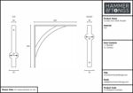 Curved Iron Shelf Bracket Cast Iron Antique Vintage Wall Brackets D205mm Black - Image 4