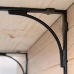Curved Iron Shelf Bracket Cast Iron Antique Vintage Wall Brackets D205mm Black - Image 6
