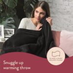 DREAMLAND Intelliheat Velvet Heated Throw - Black, 160 x 120 cm - Image 2