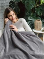 DREAMLAND Snuggle Up Velvet Heated Throw - Grey, 160 x 120 cm - Image 4