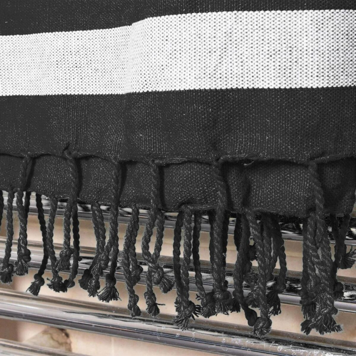 Deluxe 100% Cotton Turkish Beach Towel 160cm x 90cm Charcoal - Image 7