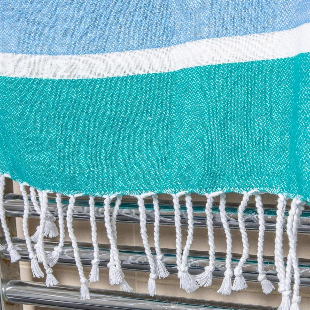 Deluxe Cotton Turkish Bath Towel Beach Sauna Hammam 157 x 87cm Multi Stripe - Image 7