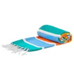 Deluxe Cotton Turkish Bath Towel Beach Sauna Hammam 157 x 87cm Multi Stripe