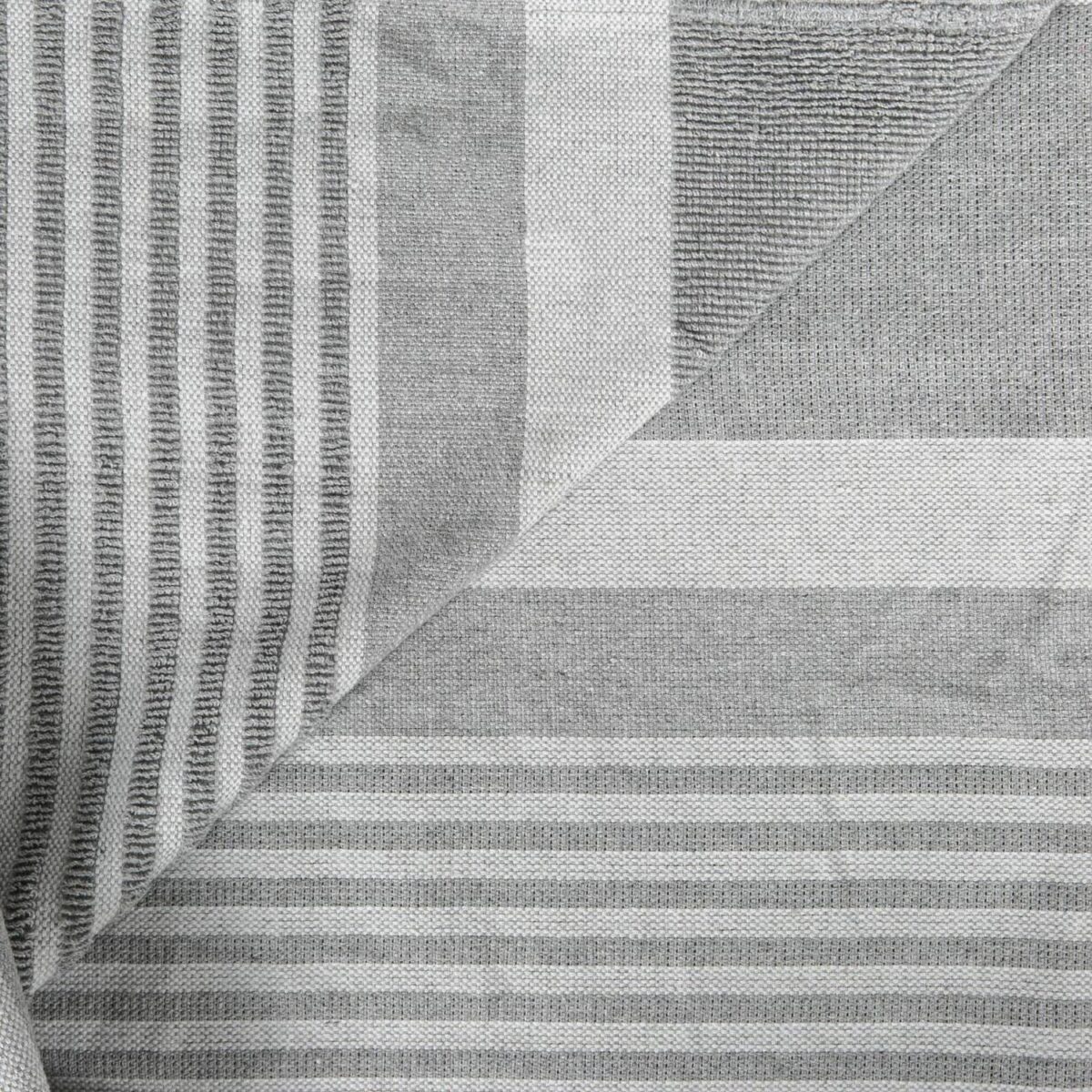 Deluxe Turkish Cotton Bath Towel Lightweight Beach Peshtemal 162 x 90cm Grey - Image 4