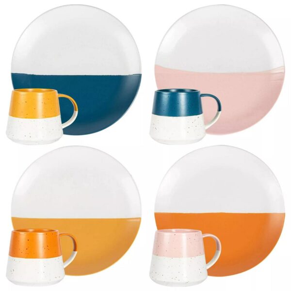Dinner Plates and Coffee Mugs | Ceramic Dipped | Essentials on eBay