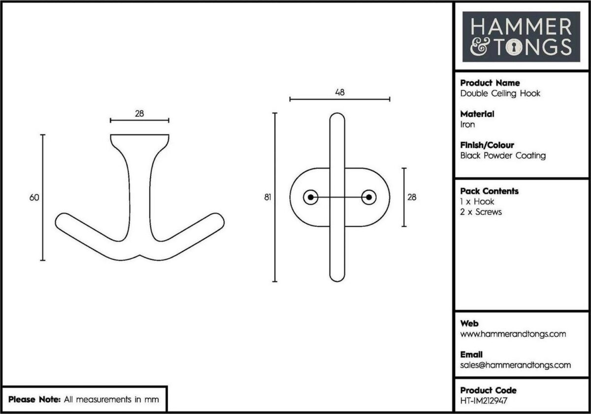 Double Ceiling Hook af17b8bea7f5e173945000cd626f5a26