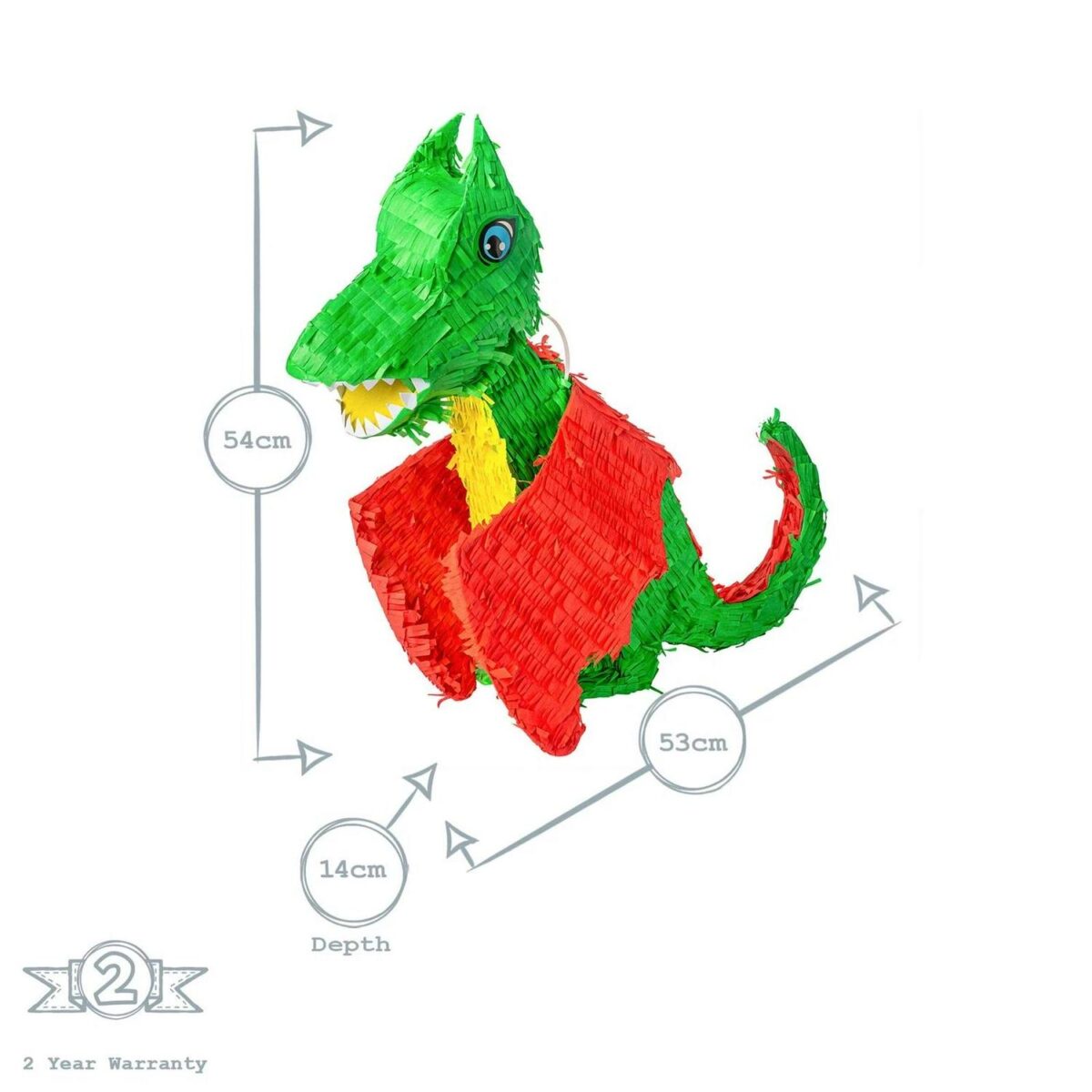 Dragon Pinata Toy Party Game Supplies Birthday Anniversary Decoration Kids - Image 3