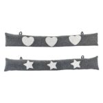 Draught Excluder Cushion Fabric Hallway Door Draft Insulator Home x2
