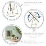 Dressing Table Vanity Mirror Free Standing Tabletop Makeup Cosmetic 22cm Gold - Image 2