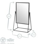 Dressing Table Vanity Mirror Free Standing Tabletop Makeup Cosmetic 22cm Gold - Image 3