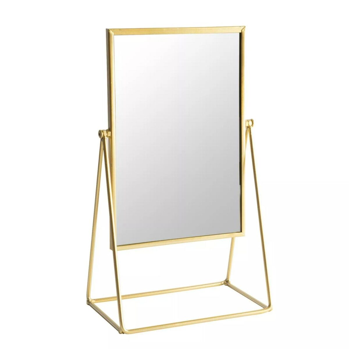 Dressing Table Vanity Mirror Free Standing Tabletop Makeup Cosmetic 22cm Gold - Image 1