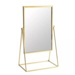 Dressing Table Vanity Mirror Free Standing Tabletop Makeup Cosmetic 22cm Gold