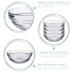 Duralex Lys Glass Stacking Bowls Kitchen Serving Mixing 10.5cm (4 ) x6 - Image 2