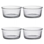 Duralex Oven Chef Glass Ramekins for Crème Brulee Desserts 8.5cm x4