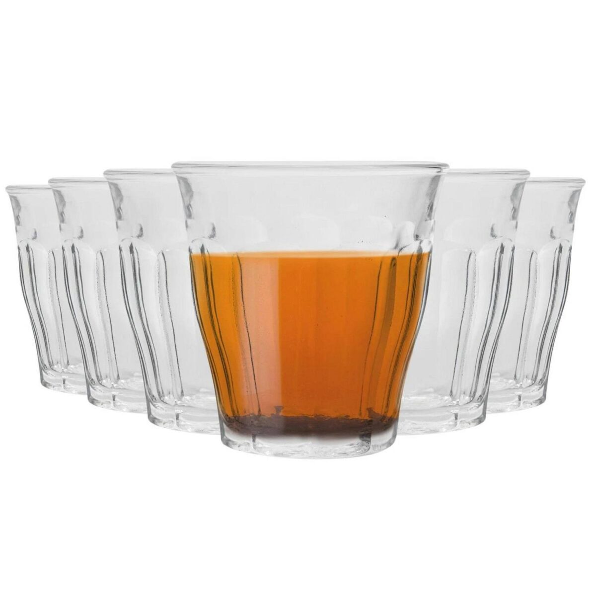 Duralex Picardie Glass Juice Water Tumblers Glasses Set 130ml x6 - Image 1