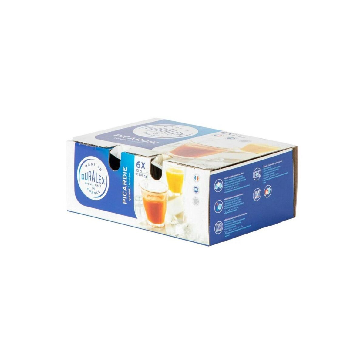 Duralex Picardie Glass Juice Water Tumblers Glasses Set 130ml x6 - Image 5