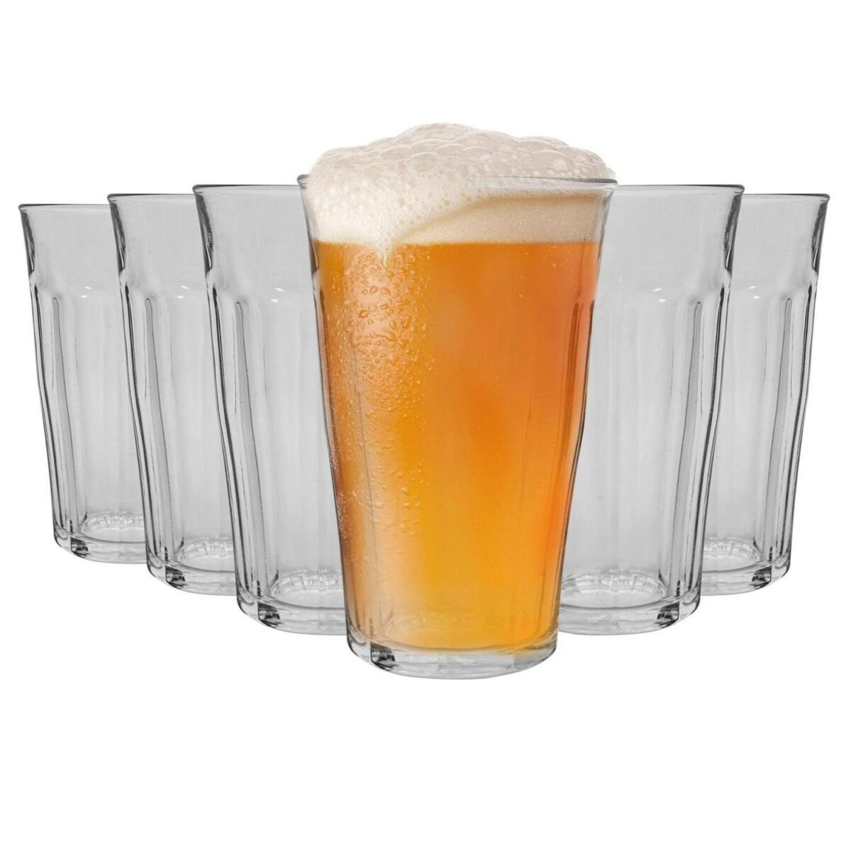 Duralex Picardie Highball Cocktail Glasses Tumblers Set 500ml x6 - Image 1