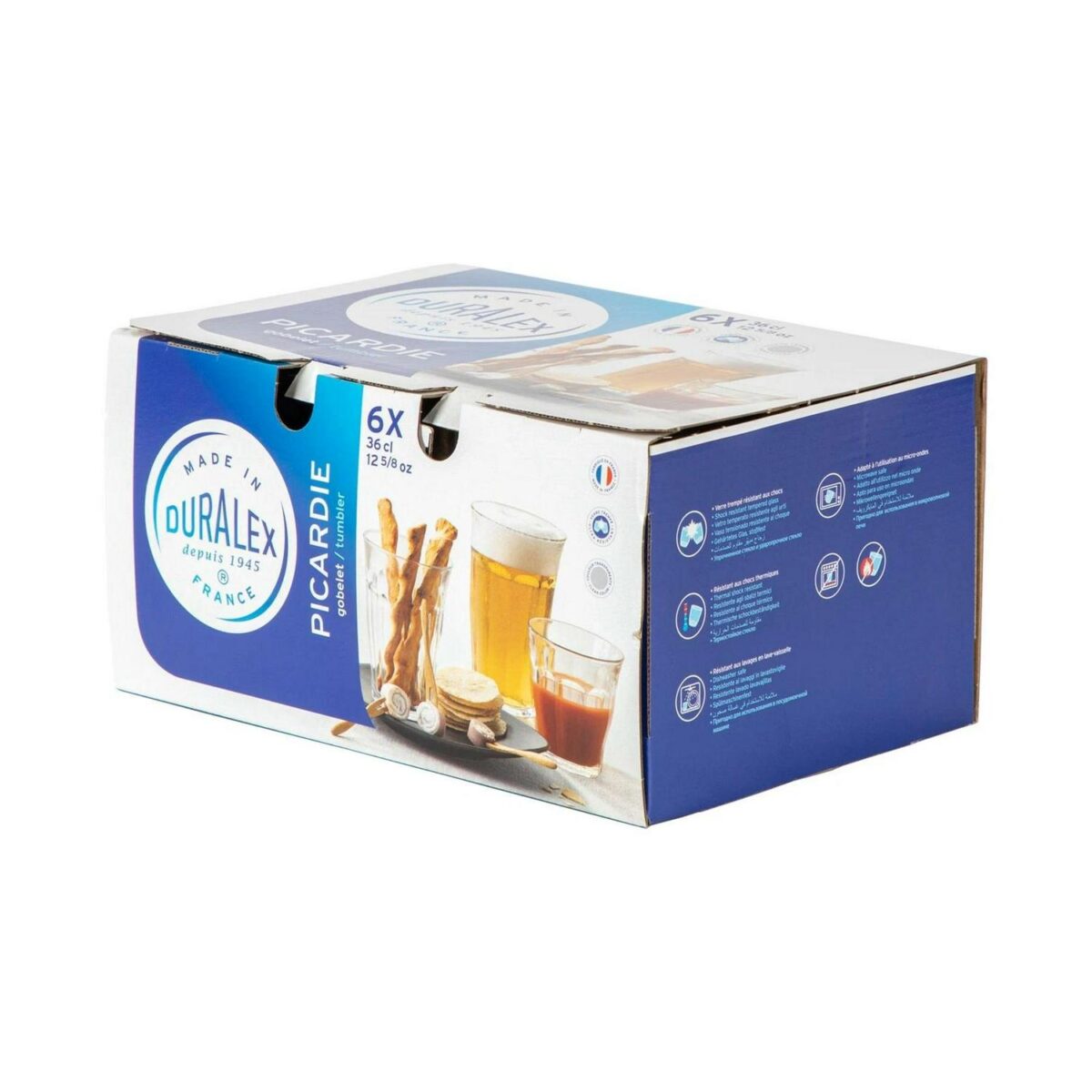 Duralex Picardie Highball Cocktail Glasses Tumblers Set 360ml x12 - Image 6