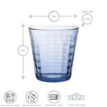 Duralex Prisme Glass Juice Water Tumblers Glasses Set Blue 275ml x8 - Image 3
