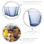Duralex Prisme Glass Juice Water Tumblers Glasses Set Blue 275ml x8 - Image 2