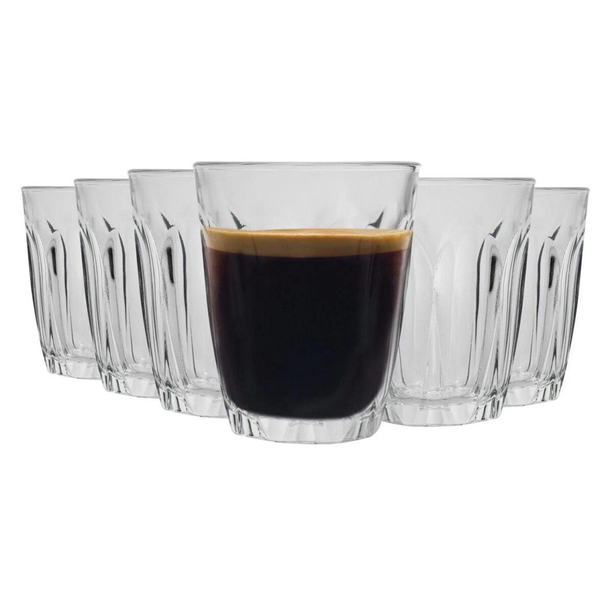 Duralex Provence Glass Espresso Cups Shot Glasses Set 90ml x6 - Image 1