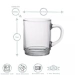 Duralex Versailles Glass Coffee Mugs Cups for Tea Hot Drinks 260ml Clear x6 - Image 3
