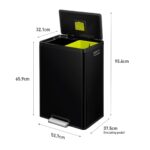 EKO Ecocasa 60L Recycling Bin in Stainless Steel - Image 8