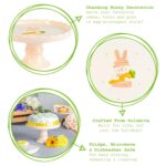 Easter Bunny Cake Stand Hand Painted Buffet Party Tableware 18cm White - Image 2