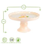 Easter Bunny Cake Stand Hand Painted Buffet Party Tableware 18cm White - Image 3