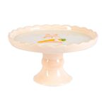 Easter Bunny Cake Stand Hand Painted Buffet Party Tableware 18cm White