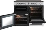 FLAVEL MLN10CRS Electric Ceramic Range Cooker - Silver and Chrome - Image 2