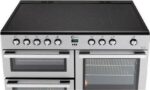 FLAVEL MLN10CRS Electric Ceramic Range Cooker - Silver and Chrome - Image 3
