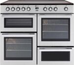 FLAVEL MLN10CRS Electric Ceramic Range Cooker - Silver and Chrome