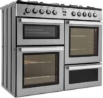 FLAVEL MLN10FRS Dual Fuel Range Cooker - Silver and Chrome - Image 12
