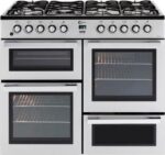 FLAVEL MLN10FRS Dual Fuel Range Cooker - Silver and Chrome