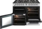 FLAVEL MLN10FRS Dual Fuel Range Cooker - Silver and Chrome - Image 3