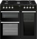 FLAVEL MLN9FRK 90 cm Dual Fuel Range Cooker - Black