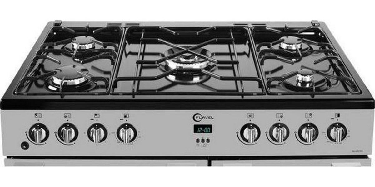 FLAVEL MLN9FRS 90 cm Dual Fuel Range Cooker - Silver and Black - Image 5