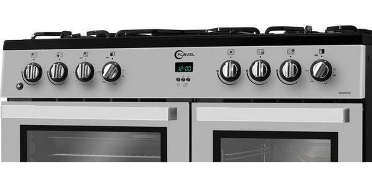 FLAVEL MLN9FRS 90 cm Dual Fuel Range Cooker - Silver and Black - Image 3