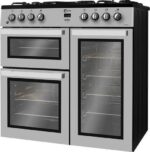 FLAVEL MLN9FRS 90 cm Dual Fuel Range Cooker - Silver and Black - Image 2