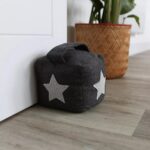 Fabric Door Stop Doorstop Grey Heavy Stopper Sand Filled Weighted Star - Image 5