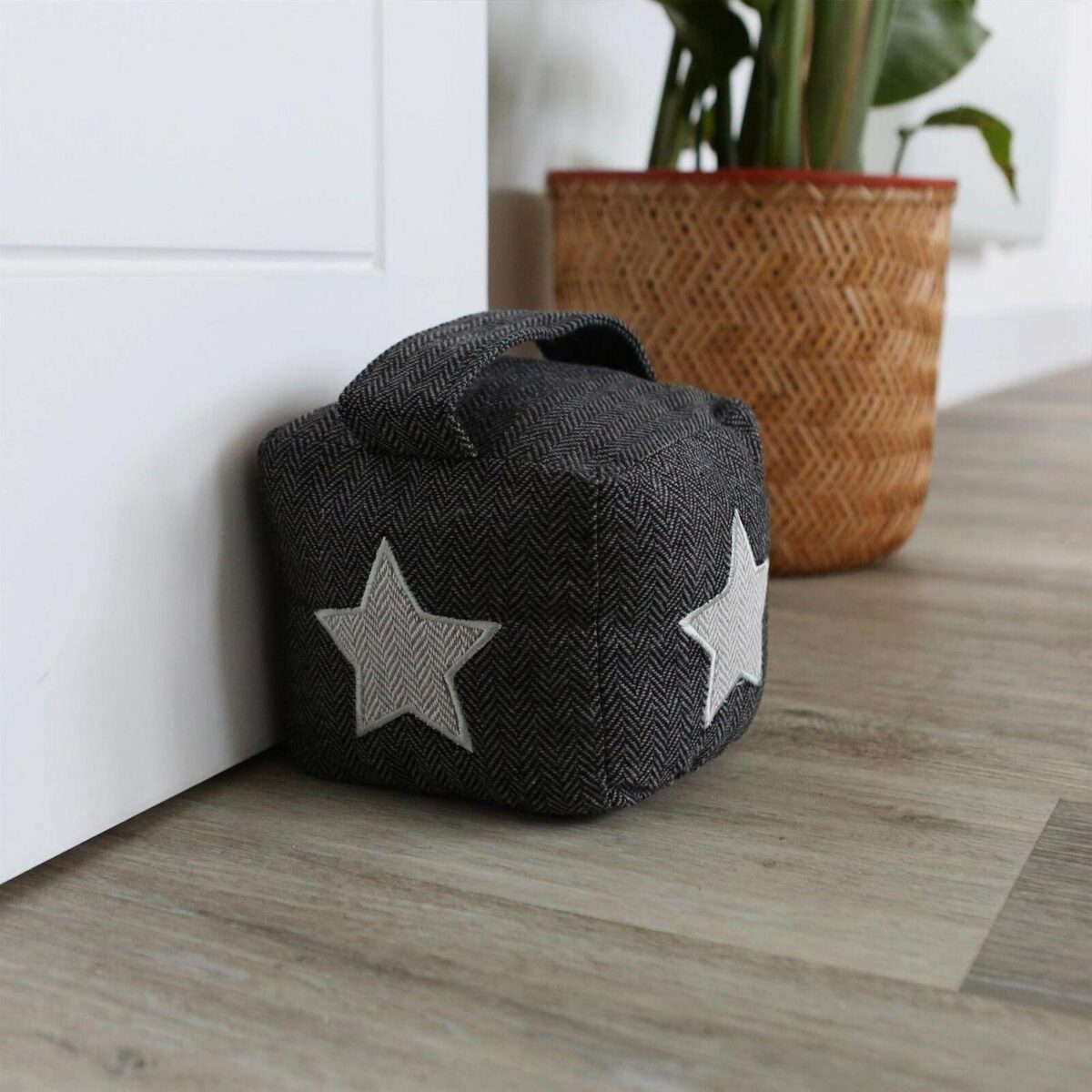 Fabric Door Stop Doorstop Grey Heavy Stopper Sand Filled Weighted x2 - Image 6